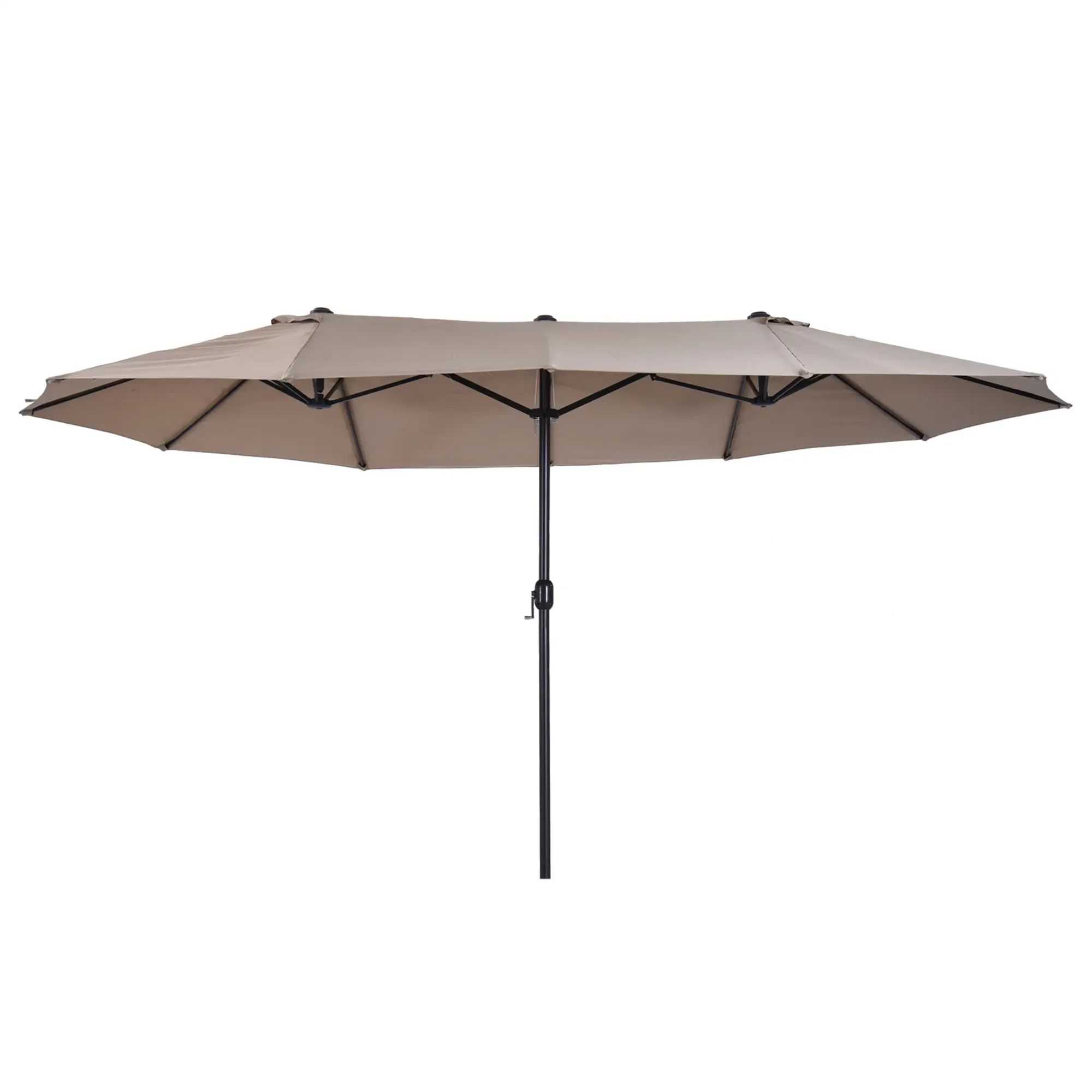 parasol dubbelbreed 460x270 cm taupe parasol dubbelbreed 460x270 cm taupe
