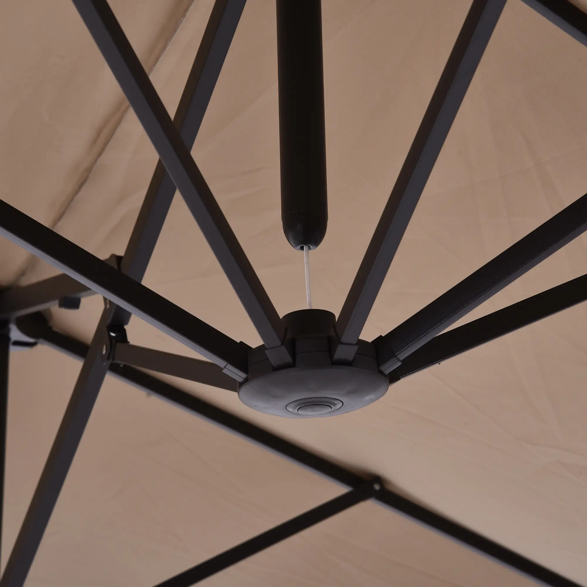 parasol dubbelbreed 460x270 cm taupe parasol dubbelbreed 460x270 cm taupe