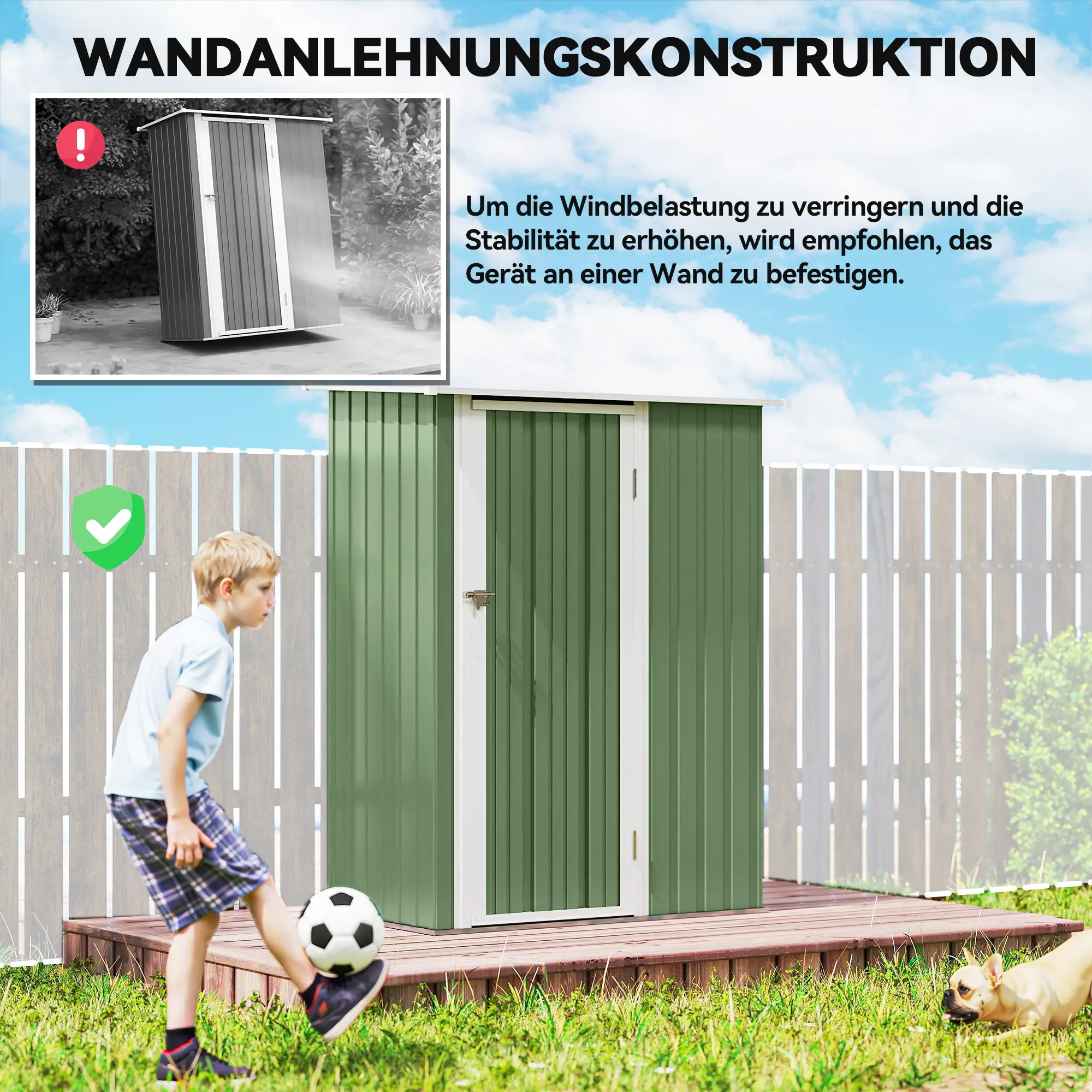 tuinkast costa rica metaal 140x85x190 cm groen tuinkast costa rica metaal 140x85x190 cm groen