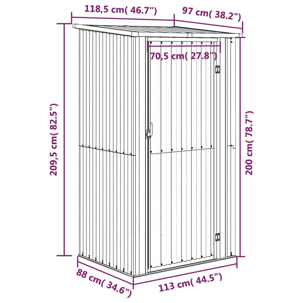 tuinkast metaal 120x100x210 cm tuinkast metaal 120x100x210 cm