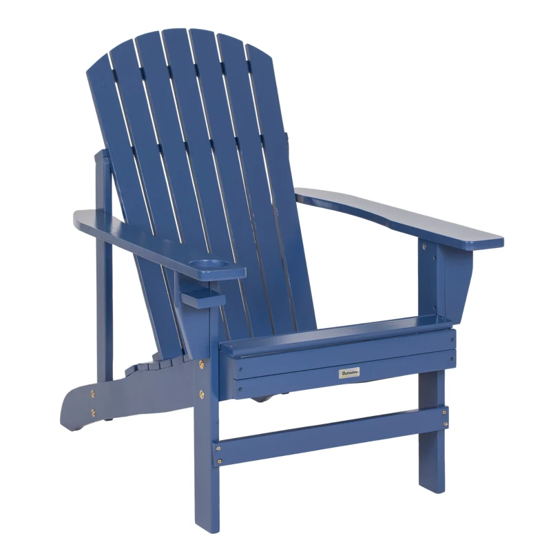 andirondack fauteuilstoel 72x94x93 cm (bxdxh) blauw andirondack fauteuilstoel 72x94x93 cm (bxdxh) blauw