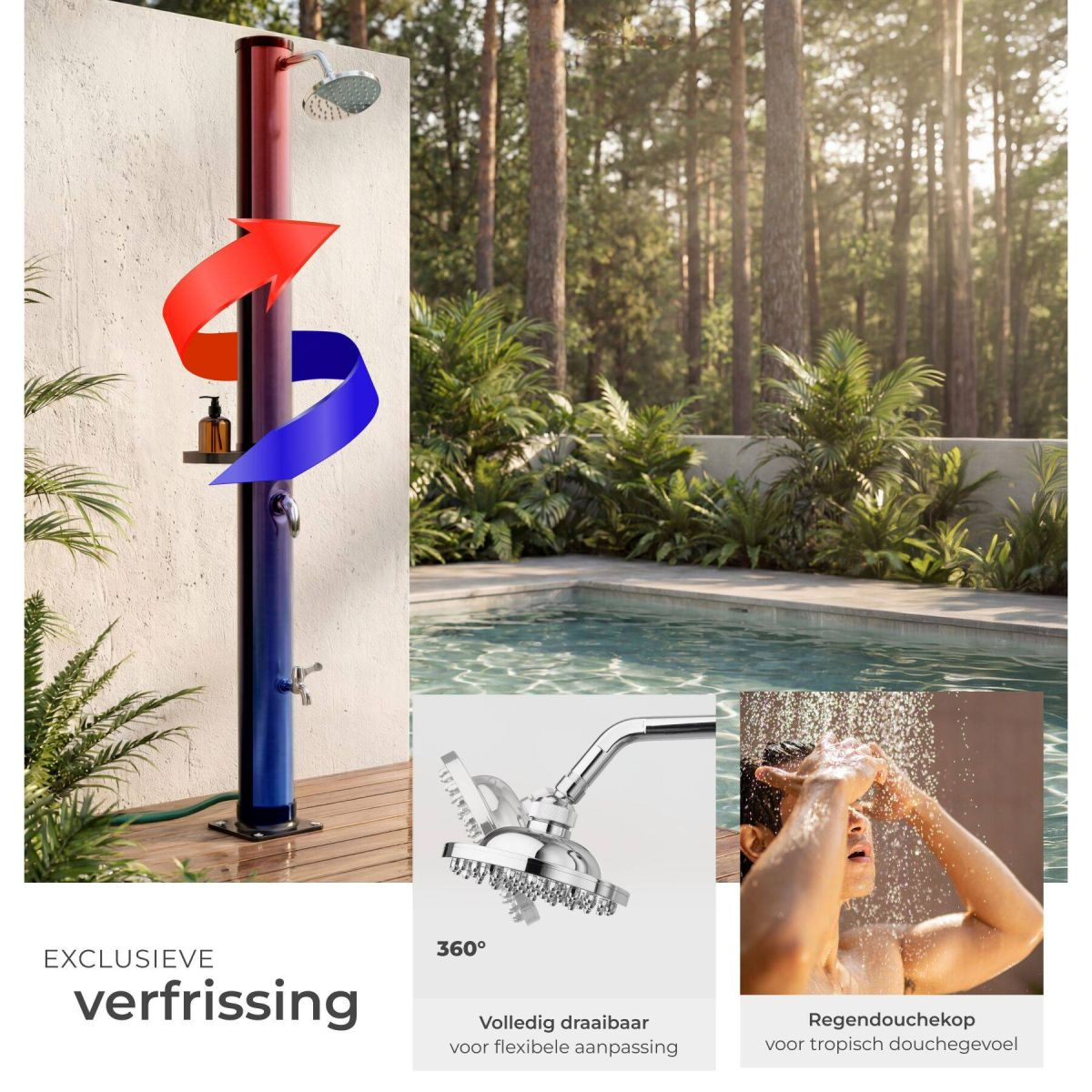 buiten/solardouche 20 ltr kunststof type ti zilver buiten/solardouche 20 ltr kunststof type ti zilver
