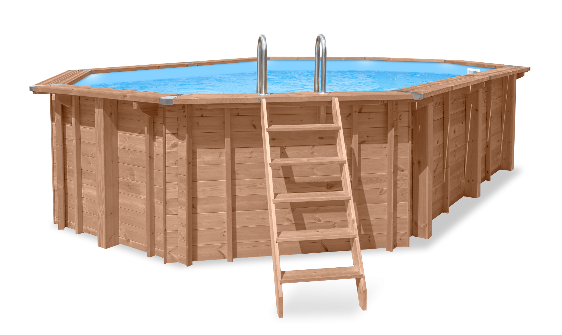luxe houten zwembad cas abou 814x460x138 cm luxe houten zwembad cas abou 814x460x138 cm