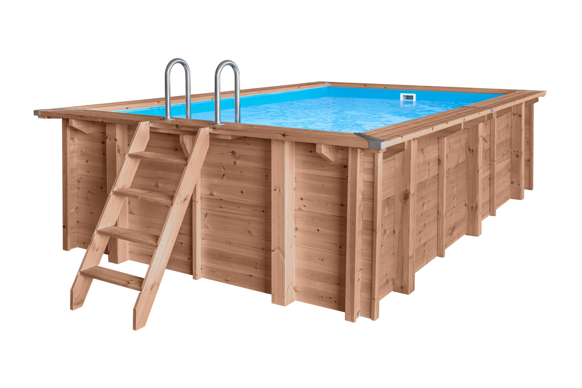 luxe houten zwembad santa cruz 502x322x124 cm luxe houten zwembad santa cruz 502x322x124 cm