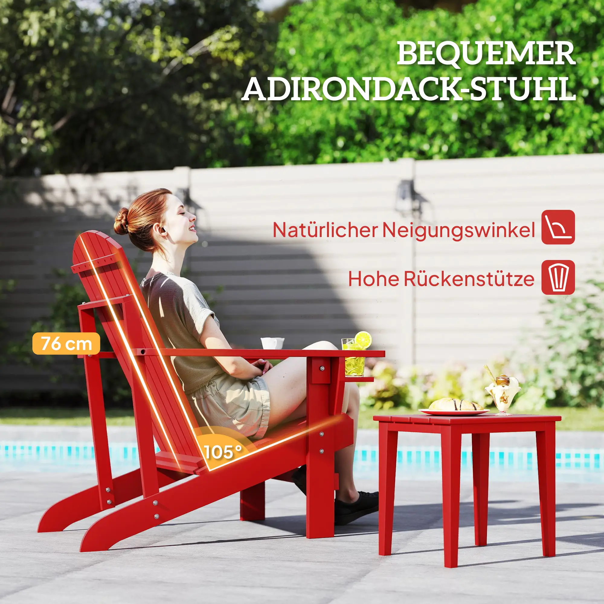 andirondack fauteuilstoel 72x94x93 cm (bxdxh) blauw andirondack fauteuilstoel 72x94x93 cm (bxdxh) blauw