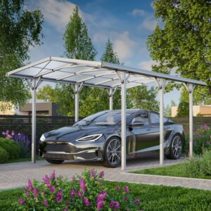 carport vrijstaand 300x500 cm aluminium met goot