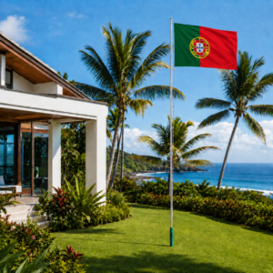 vlaggenmast met vlag 550 cm hoog portugal