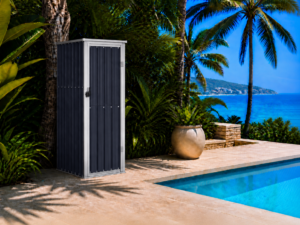 tuinkast curacao metaal 90x90x160 cm antraciet