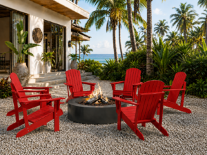 andirondack fauteuilstoel 72x94x93 cm (bxdxh) rood