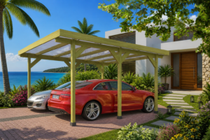 carport 600x500 cm geimpregneerd