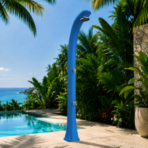buiten/solardouche 28 ltr hd polyethyleen blauw