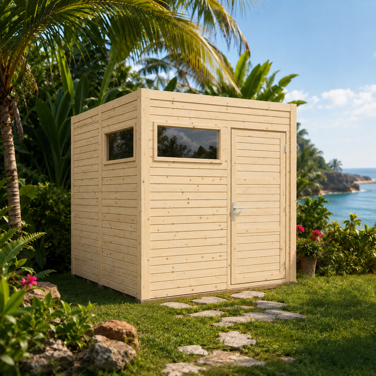 Tuinhuis - Kelly – 226×234 cm - Onbehandeld tuinhuis kelly – 226×234 cm onbehandeld