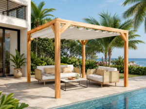 pergola 324 x 324 cm – red class wood – geïmpregneerd