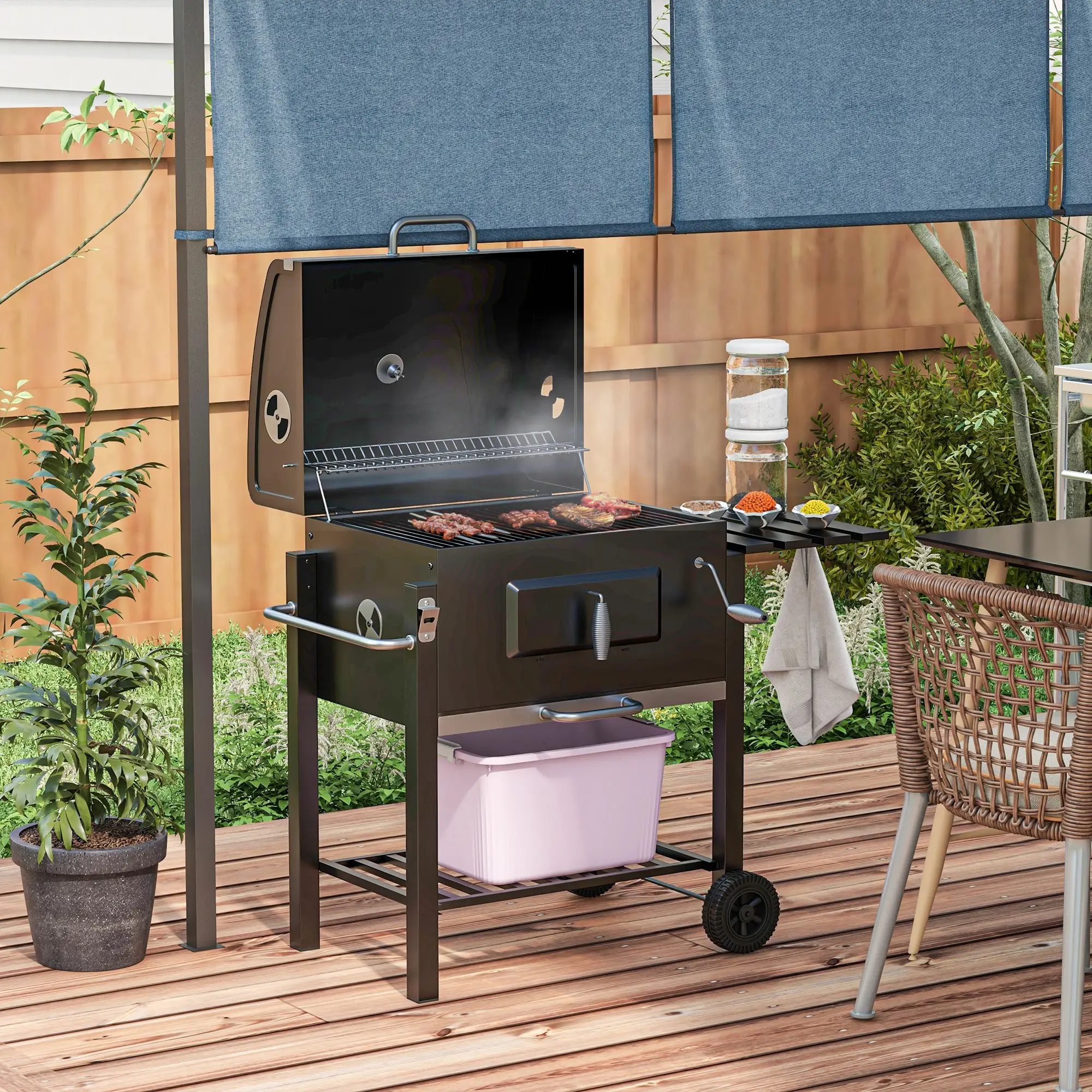 BBQ - Houtskool - 113x65x108 cm bbq