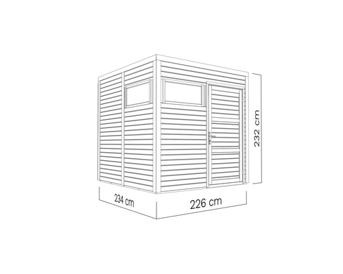 tuinhuis kelly – 226×234 cm onbehandeld tuinhuis kelly – 226×234 cm onbehandeld
