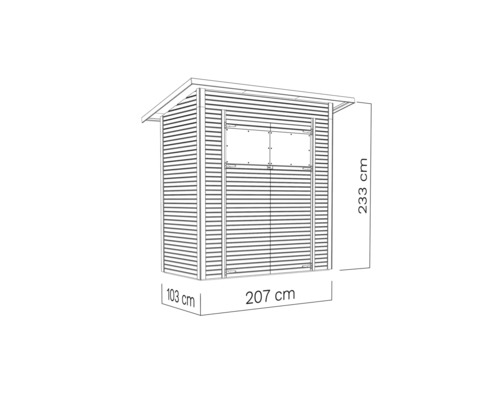 tuinhuis angelica – 252×137 cm onbehandeld tuinhuis angelica – 252×137 cm onbehandeld