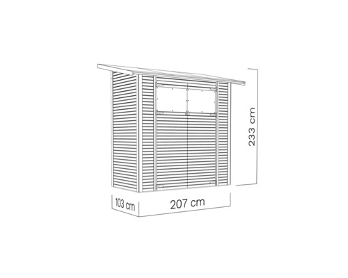 tuinhuis angelica – 252×137 cm onbehandeld tuinhuis angelica – 252×137 cm onbehandeld