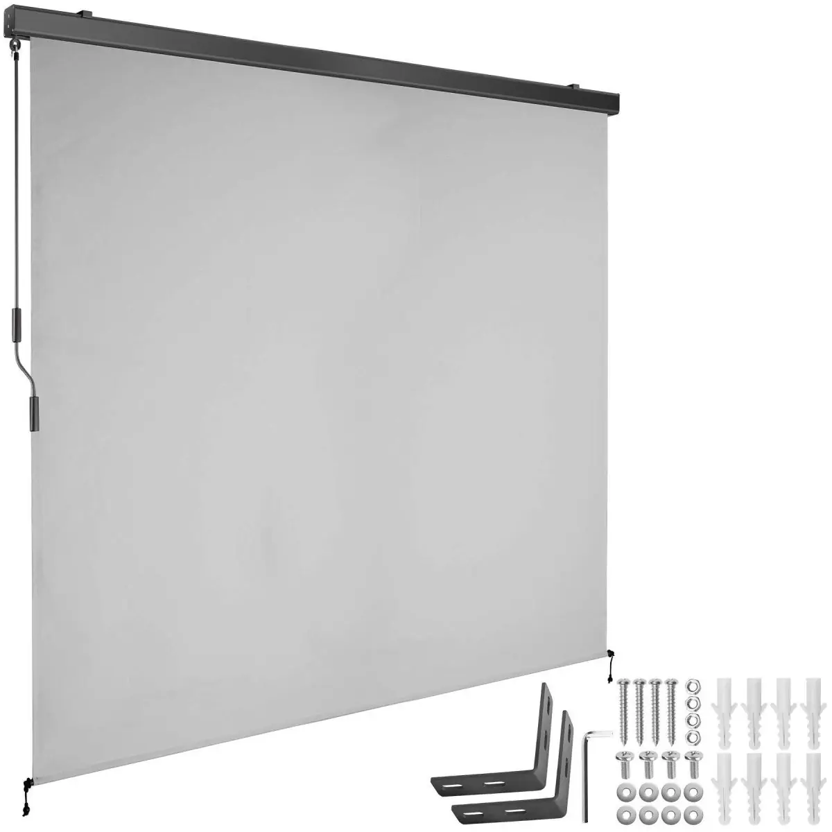 zonneschermen – verticaal hangend – 140×250 cm – lichtgrijs zonneschermen – verticaal hangend – 140×250 cm – lichtgrijs