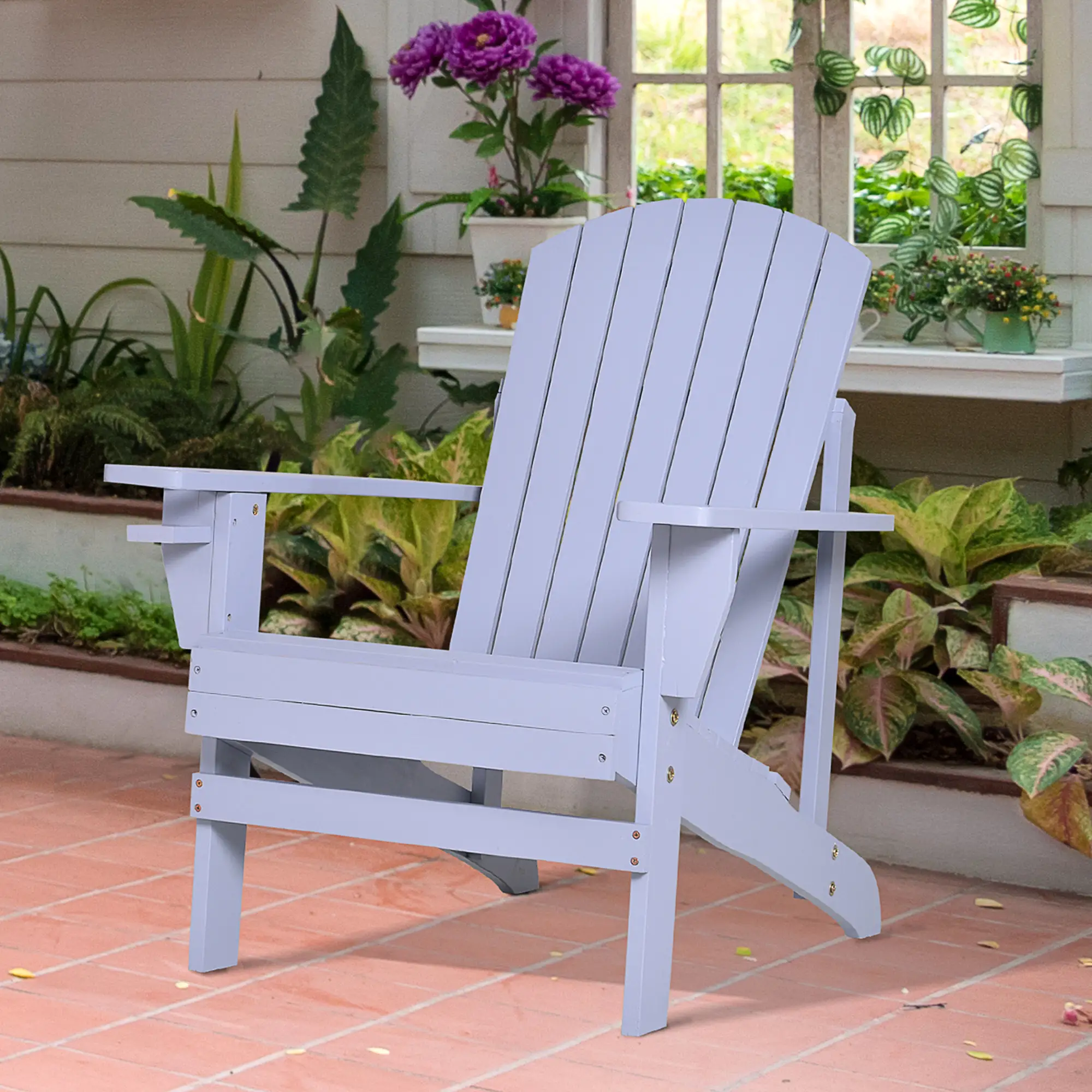 andirondack fauteuilstoel 72x94x93 cm (bxdxh) blauw andirondack fauteuilstoel 72x94x93 cm (bxdxh) blauw