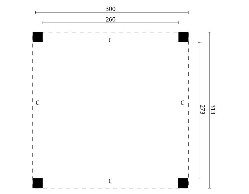 overkapping – dhz – biggekerke – 300×313 cm – geïmpregneerd overkapping – dhz – biggekerke – 300×313 cm – geïmpregneerd