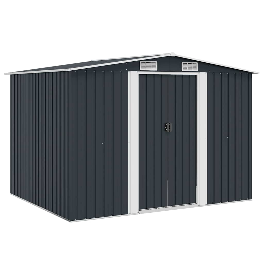 tuinhuis metaal 257x205x178 cm antraciet tuinhuis metaal 257x205x178 cm antraciet
