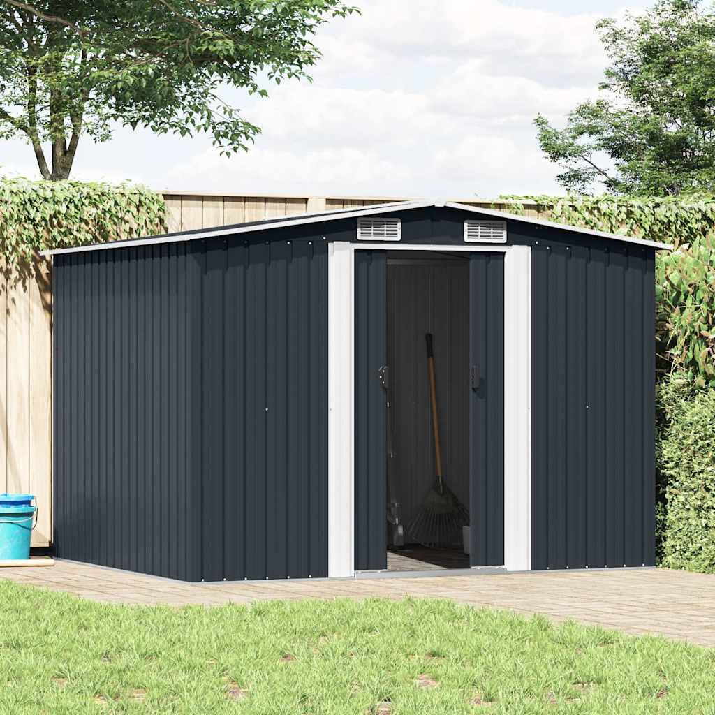 tuinhuis metaal 257x205x178 cm antraciet tuinhuis metaal 257x205x178 cm antraciet