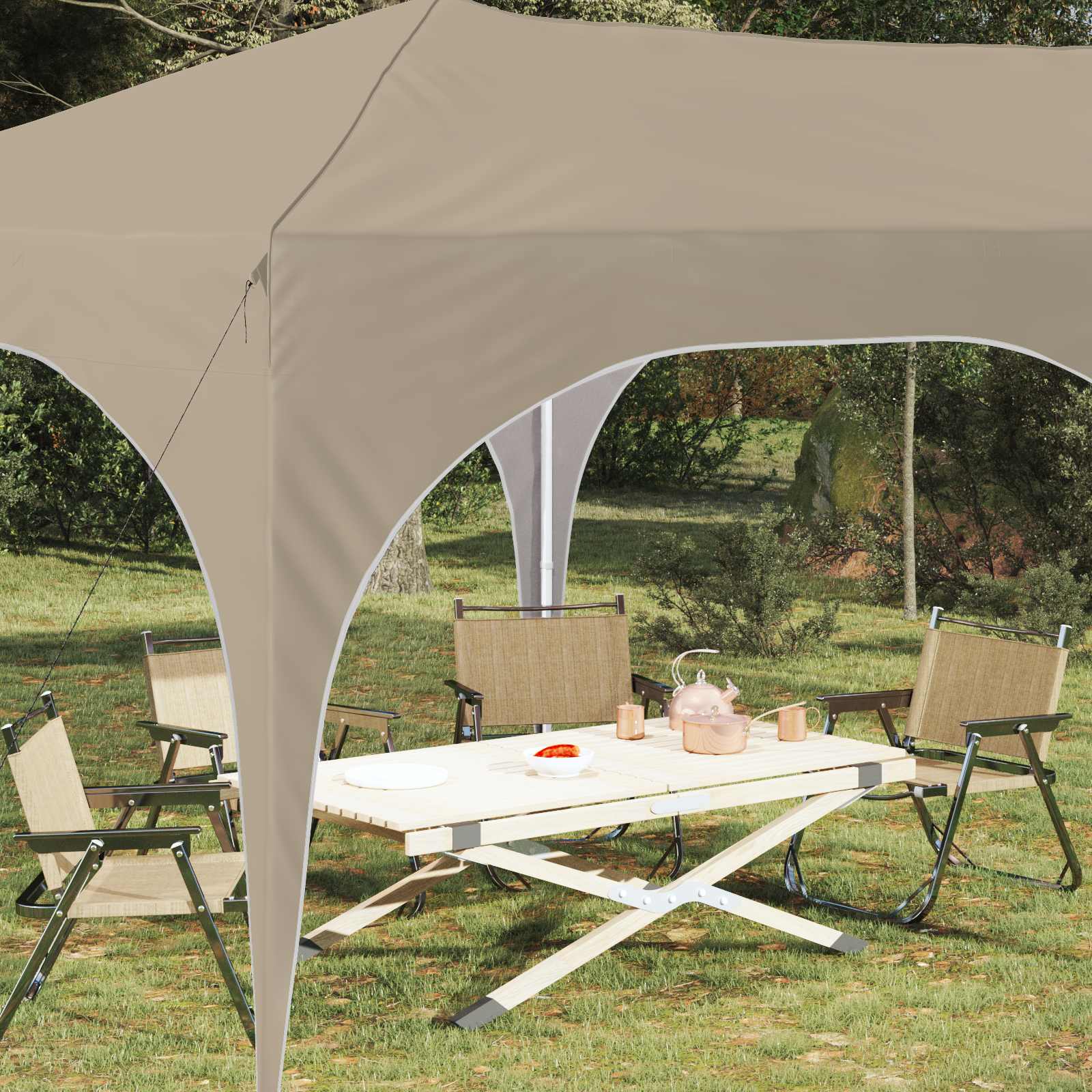 pop up partytent 575x288x245 cm creme oxford stof pop up partytent 575x288x245 cm creme oxford stof