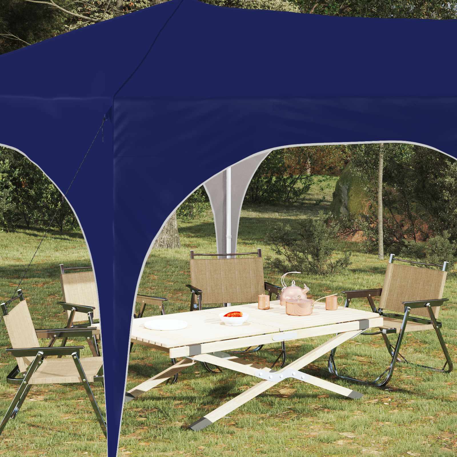 pop up partytent 575x288x245 cm blauw oxford stof pop up partytent 575x288x245 cm blauw oxford stof