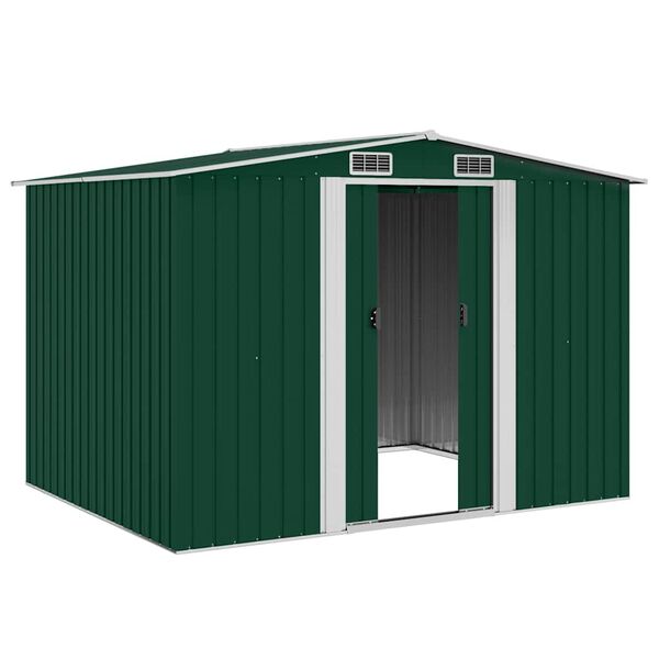 tuinhuis metaal 257x205x178 cm (bxdxh) groen tuinhuis metaal 257x205x178 cm (bxdxh) groen