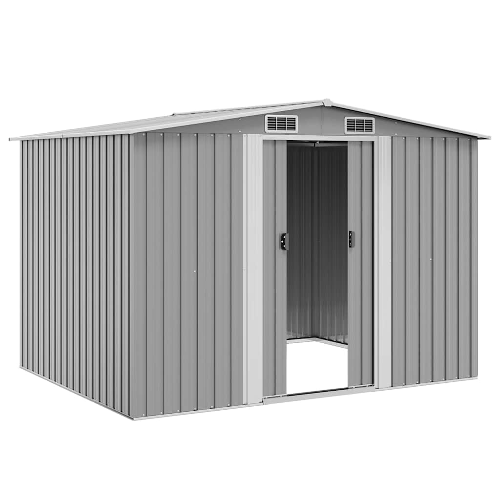 tuinhuis metaal 257x205x178 cm grijs tuinhuis metaal 257x205x178 cm grijs