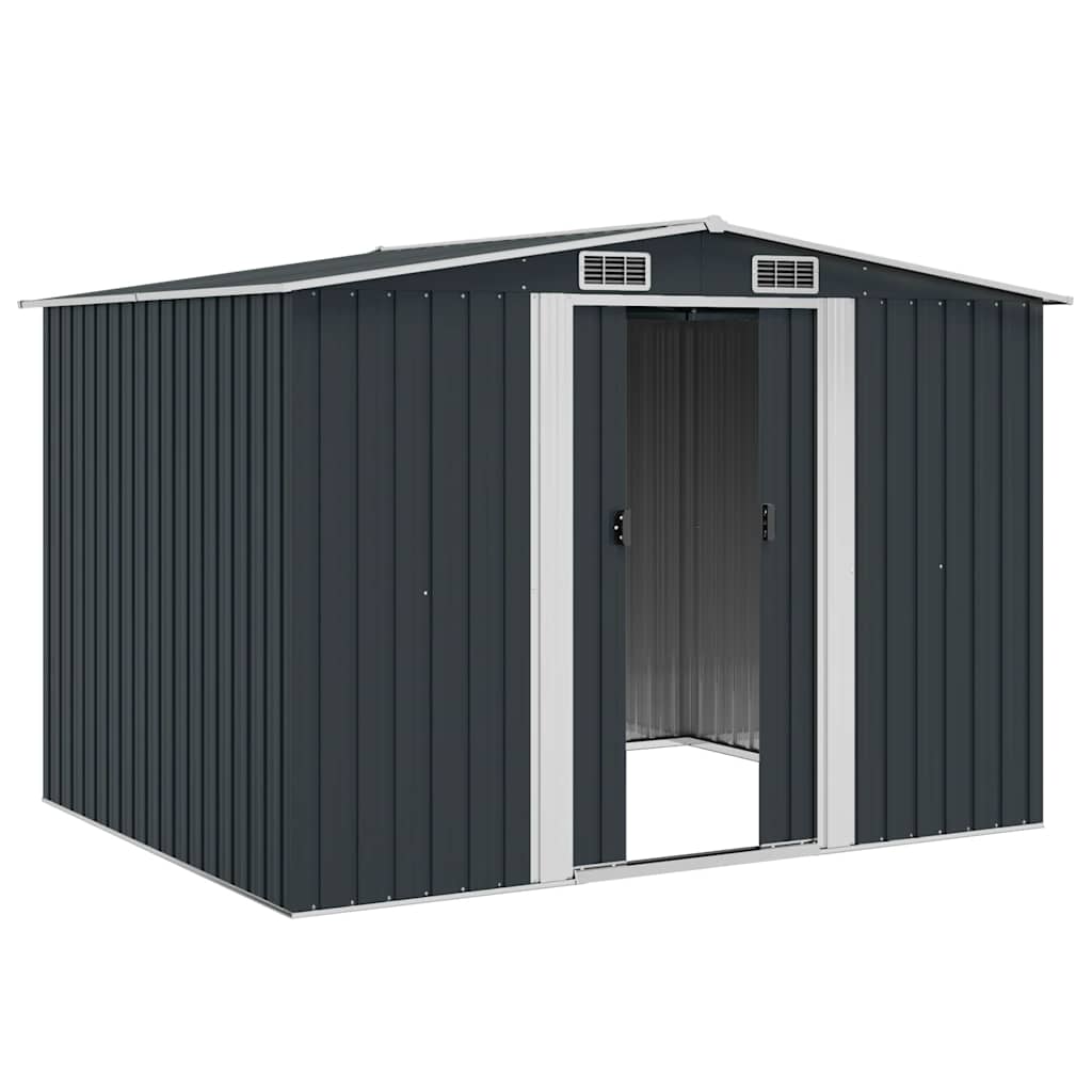 tuinhuis metaal 257x205x178 cm antraciet tuinhuis metaal 257x205x178 cm antraciet