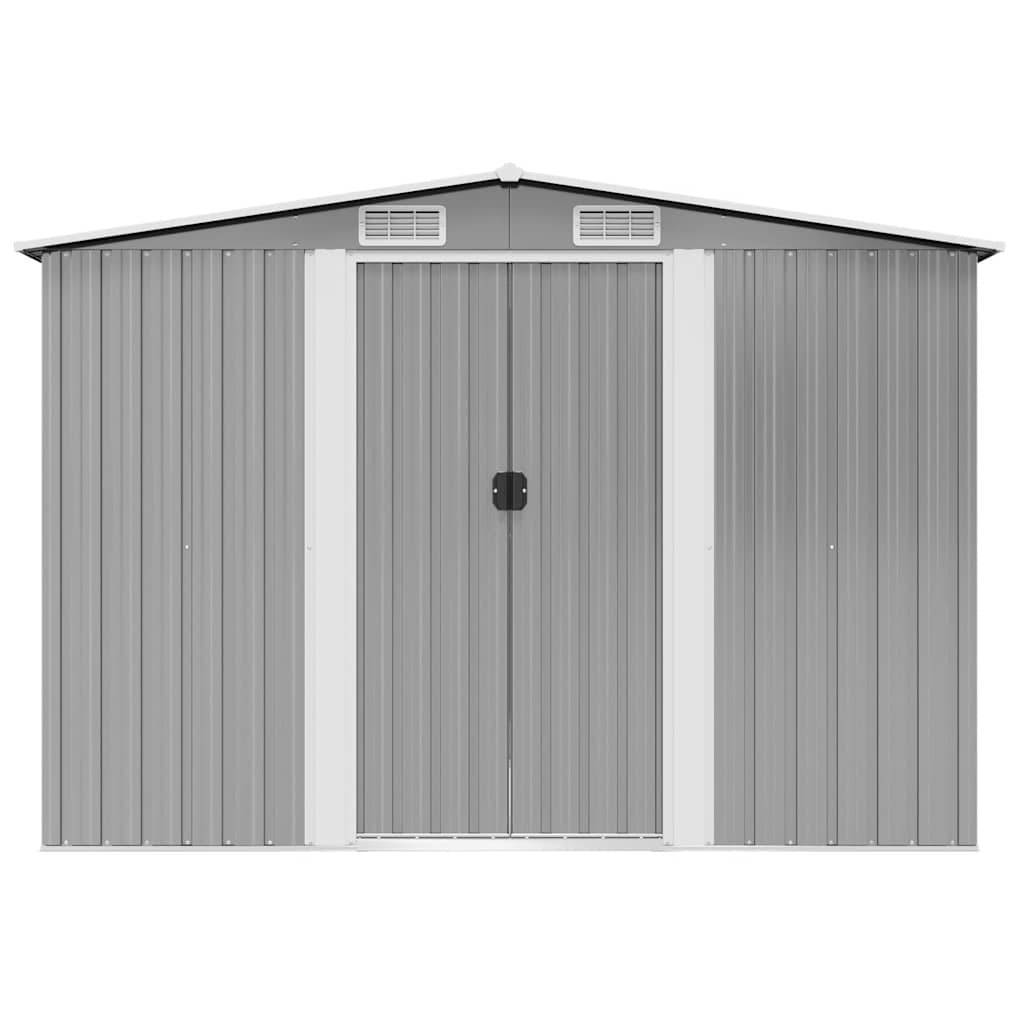 tuinhuis metaal 257x205x178 cm grijs tuinhuis metaal 257x205x178 cm grijs