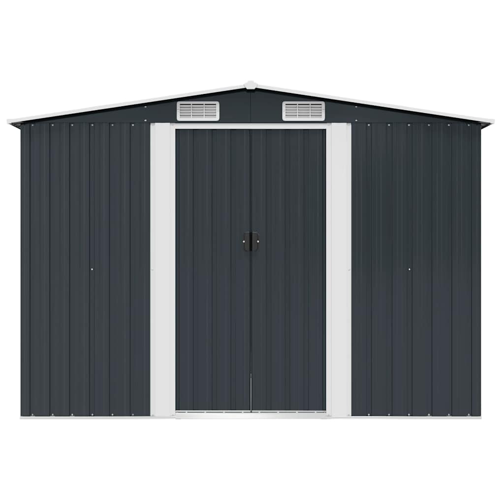 tuinhuis metaal 257x205x178 cm antraciet tuinhuis metaal 257x205x178 cm antraciet