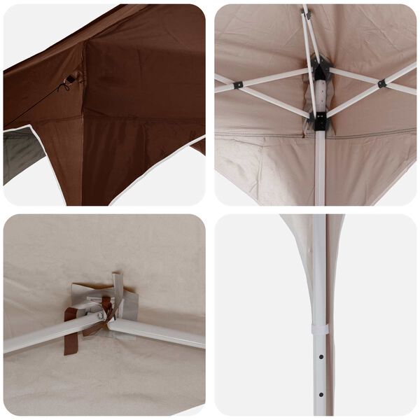 pop up partytent 575x288x245 cm bruin oxford stof pop up partytent 575x288x245 cm bruin oxford stof
