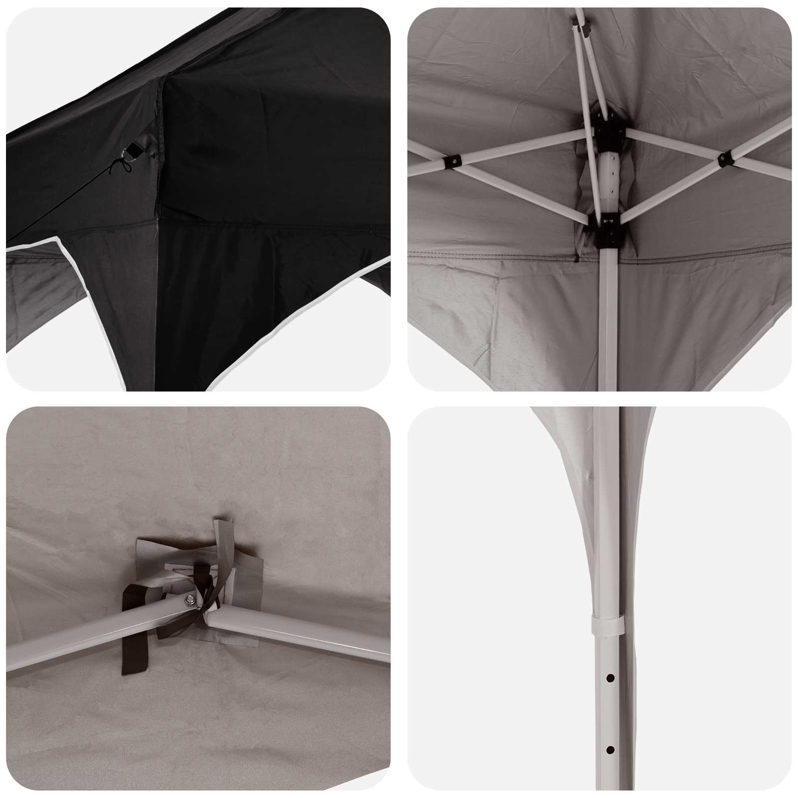 pop up partytent 575x288x245 cm zwart oxford stof pop up partytent 575x288x245 cm zwart oxford stof