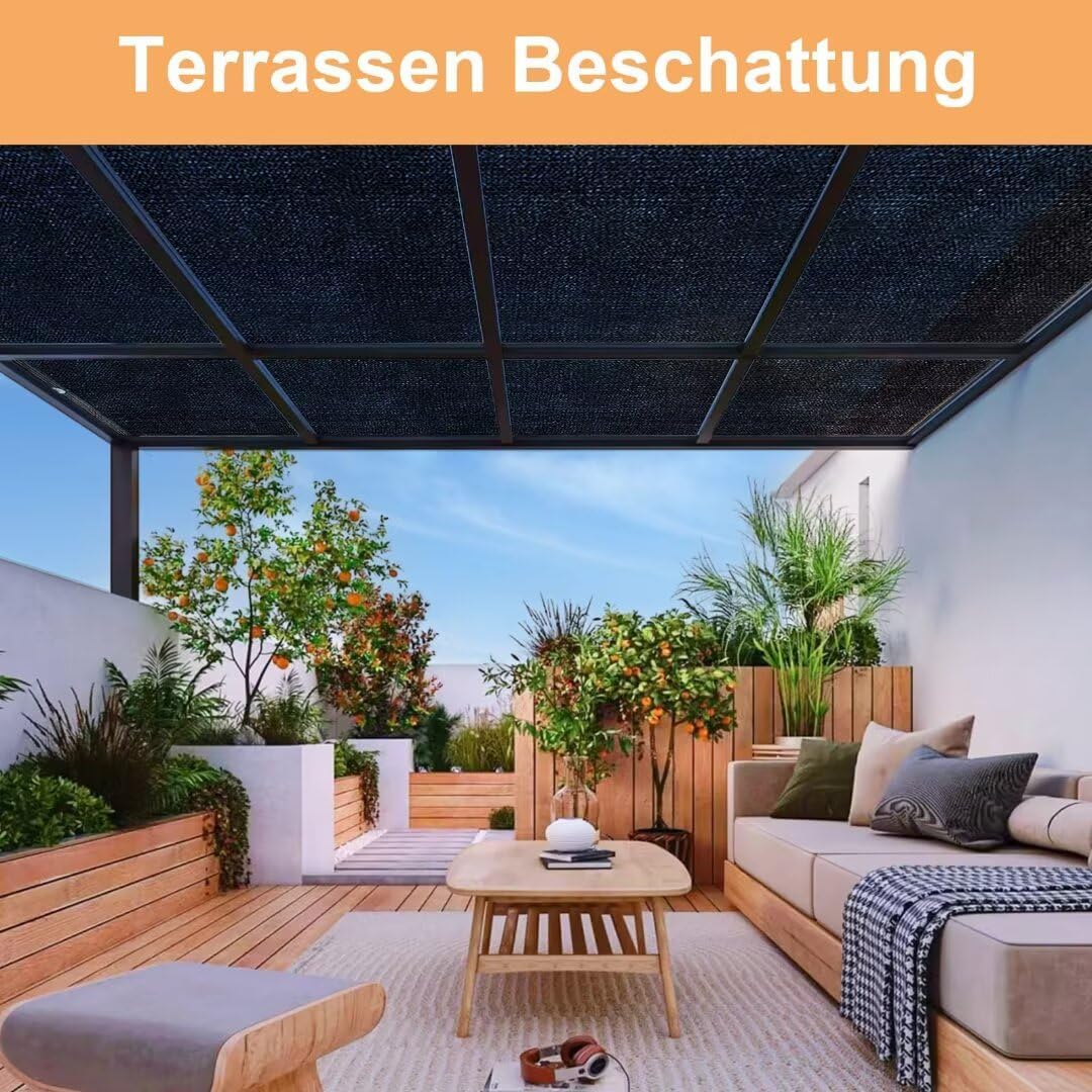 schaduwnet met ogen 70% schaduw 500x500 cm zwart schaduwnet met ogen 70% schaduw 500x500 cm zwart