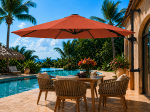 wand parasol 250 cm terra