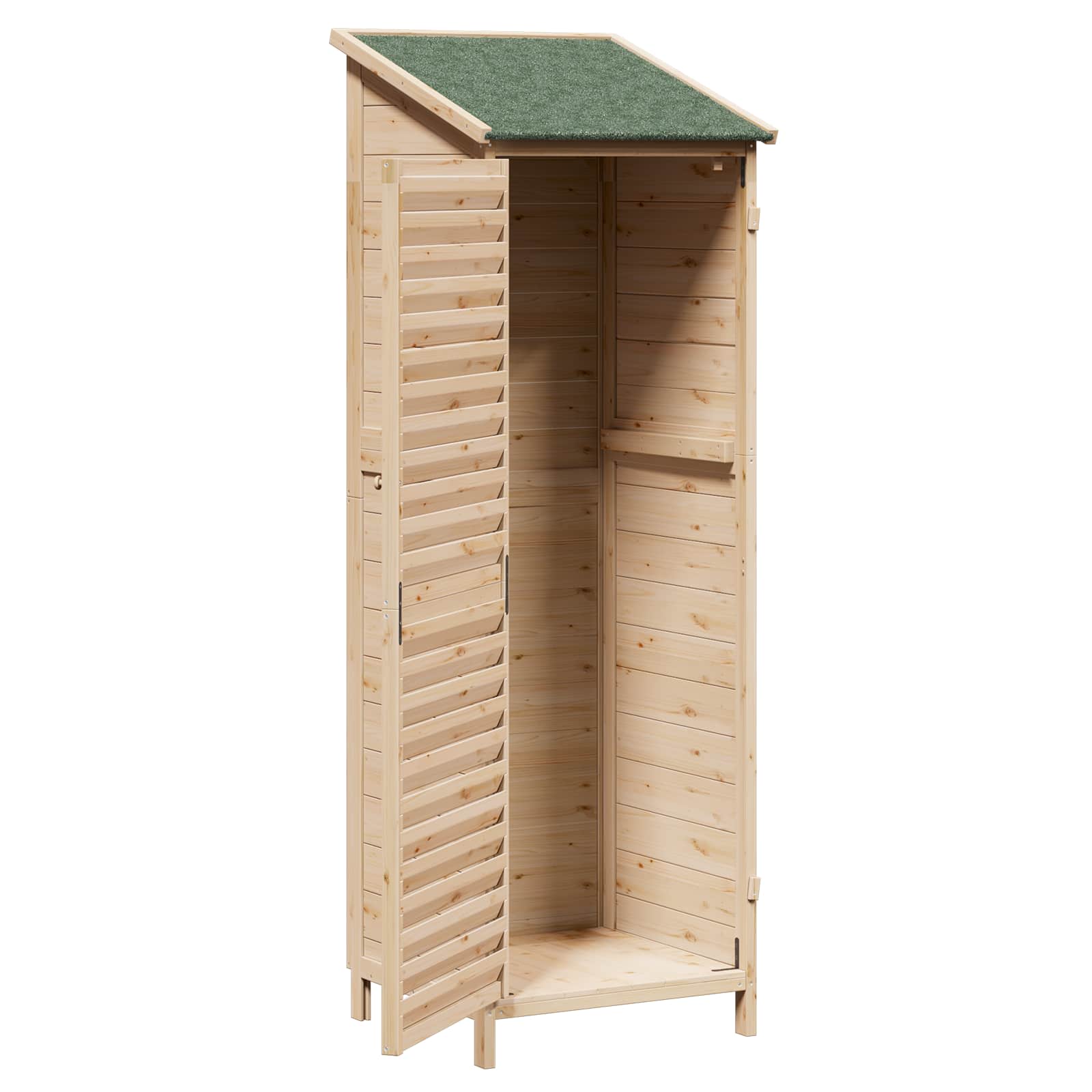 tuinschuur met dak naturel 59x56x176,5 cm massief vurenhout tuinschuur met dak naturel 59x56x176,5 cm massief vurenhout
