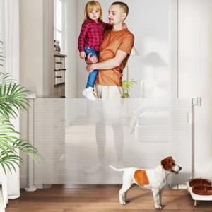 deurhekje – uitschuifbaar tot 200 cm breed – 90 cm hoog – wit – nieuw in verpakking